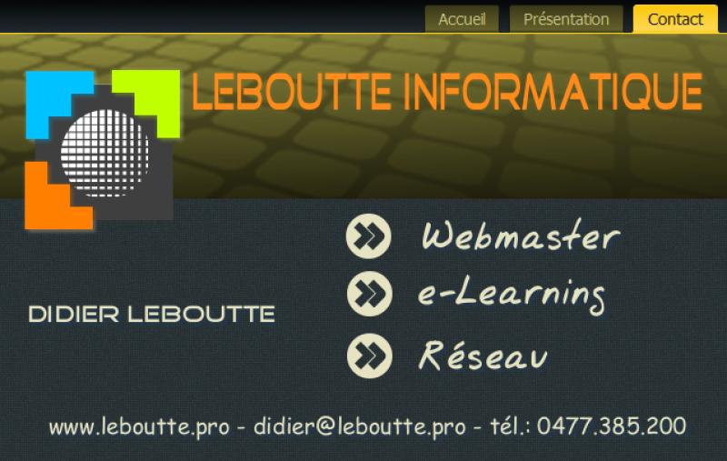 LEBOUTTE INFORMATIQUE — LEBOUTTE INFORMATIQUE