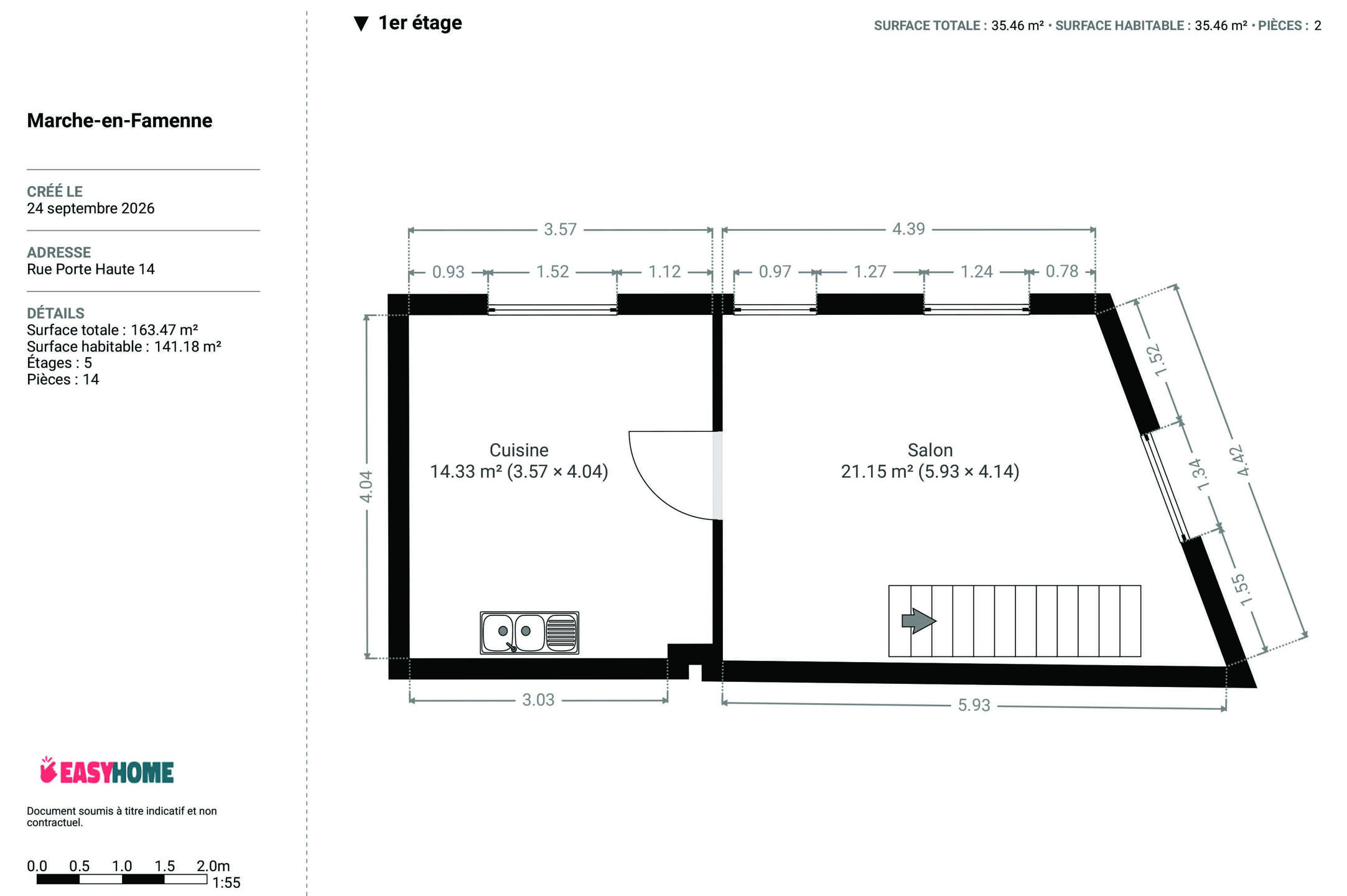 Photo 4 de SURFACE COMMERCIALE A VENDRE 144m2 MARCHE-EN-FAMENNE CENTRE-VILLE