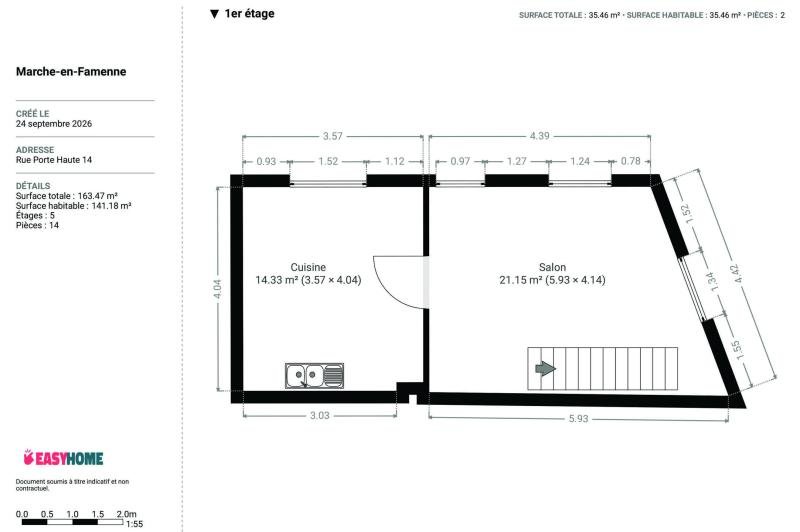 SURFACE COMMERCIALE A VENDRE 144m2 MARCHE-EN-FAMENNE CENTRE-VILLE — SURFACE COMMERCIALE A VENDRE 144m2 MARCHE-EN-FAMENNE CENTRE-VILLE